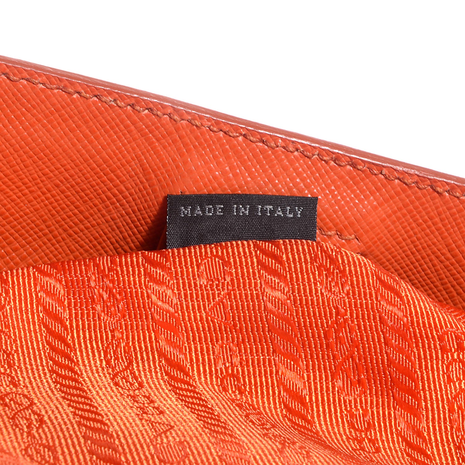 Prada Saffiano Lux Medium Tote Papaya 7 of 10