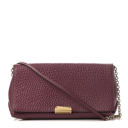 Burberry Signature Grain Medium Mildenhall Crossbody Bag Dark Plum 1 of 12