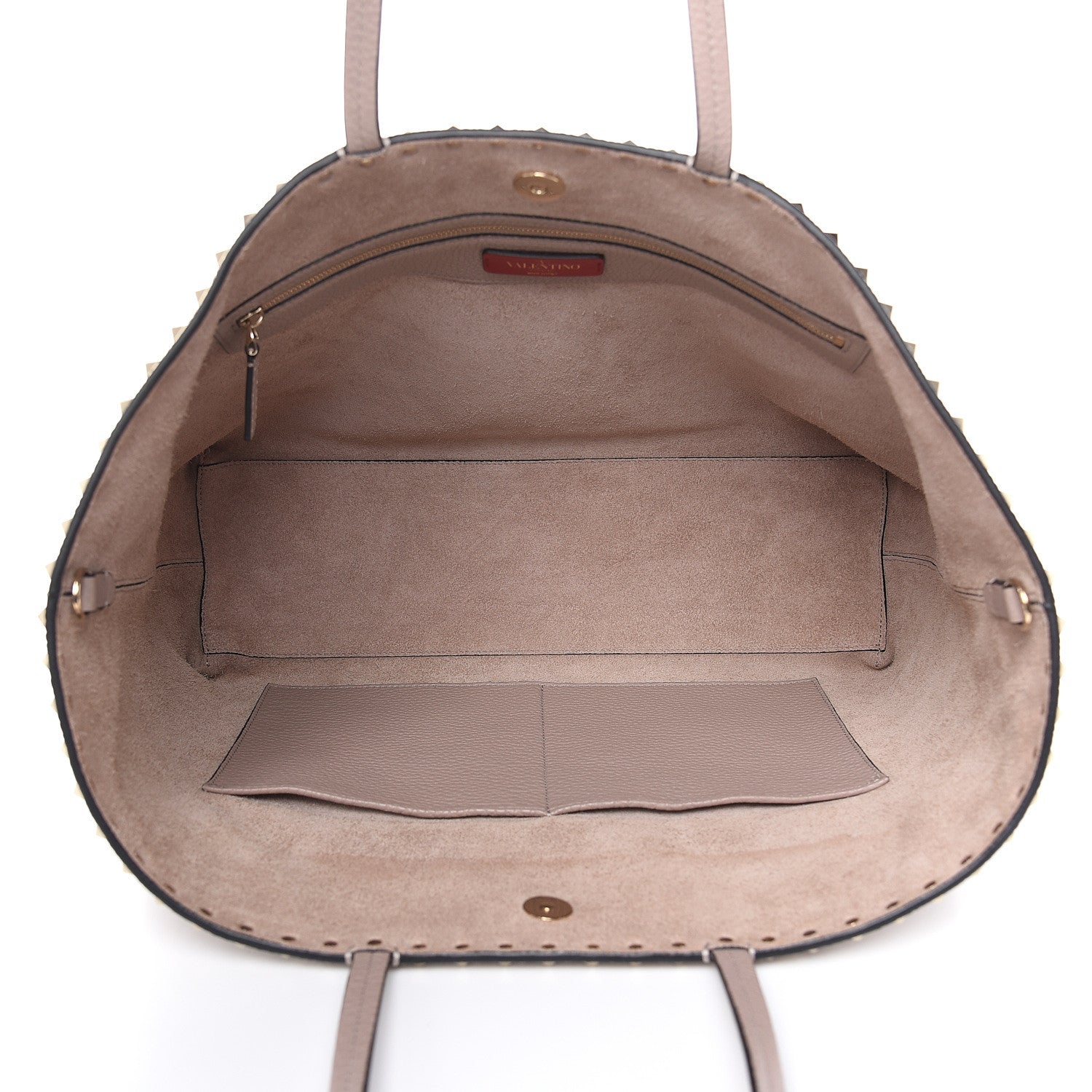 Valentino Garavani Grained Calfskin Rockstud Shoulder Tote Poudre 5 of 11