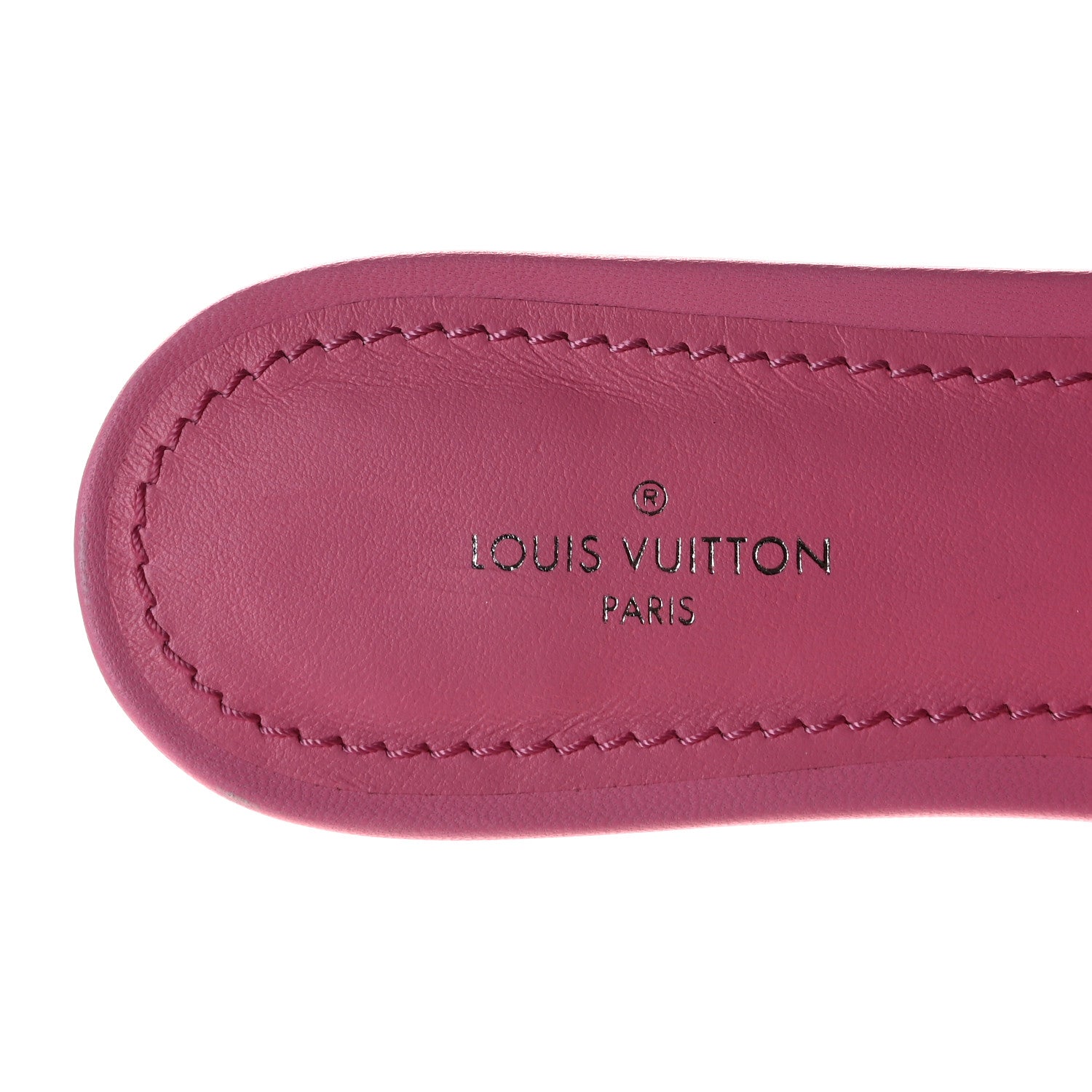 Louis Vuitton Lambskin Embossed Monogram Revival Flat Mules 36 Rose Pop 8 of 9