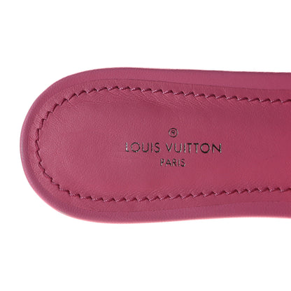 Louis Vuitton Lambskin Embossed Monogram Revival Flat Mules 36 Rose Pop 8 of 9