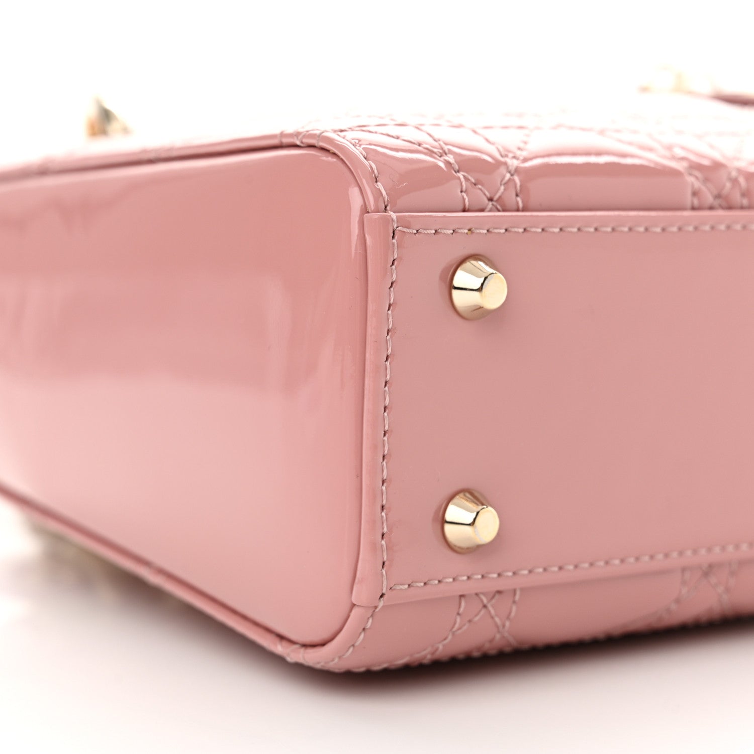 Christian Dior Patent Cannage Mini Lady Dior Pink 9 of 10