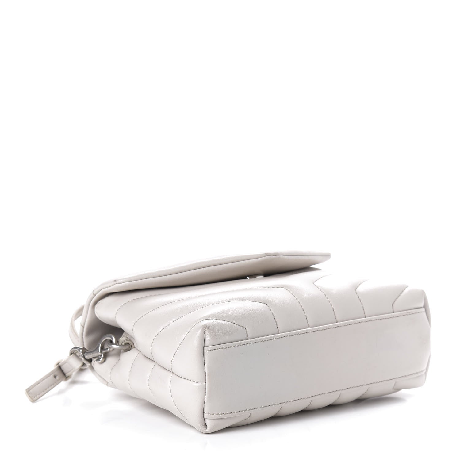 Saint Laurent Calfskin Y Quilted Monogram Toy Loulou Crossbody Bag Ivory 4 of 11