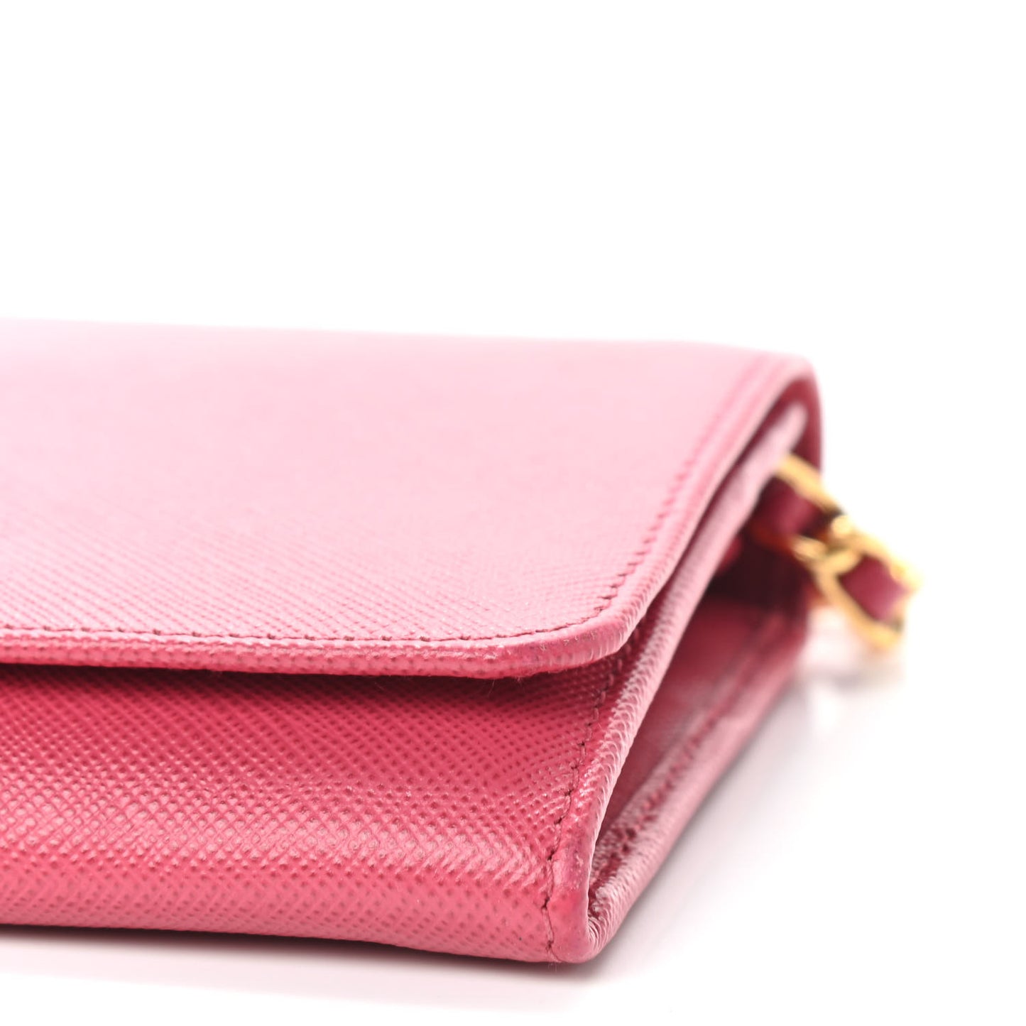 Saffiano Metal Oro Chain Wallet Peonia