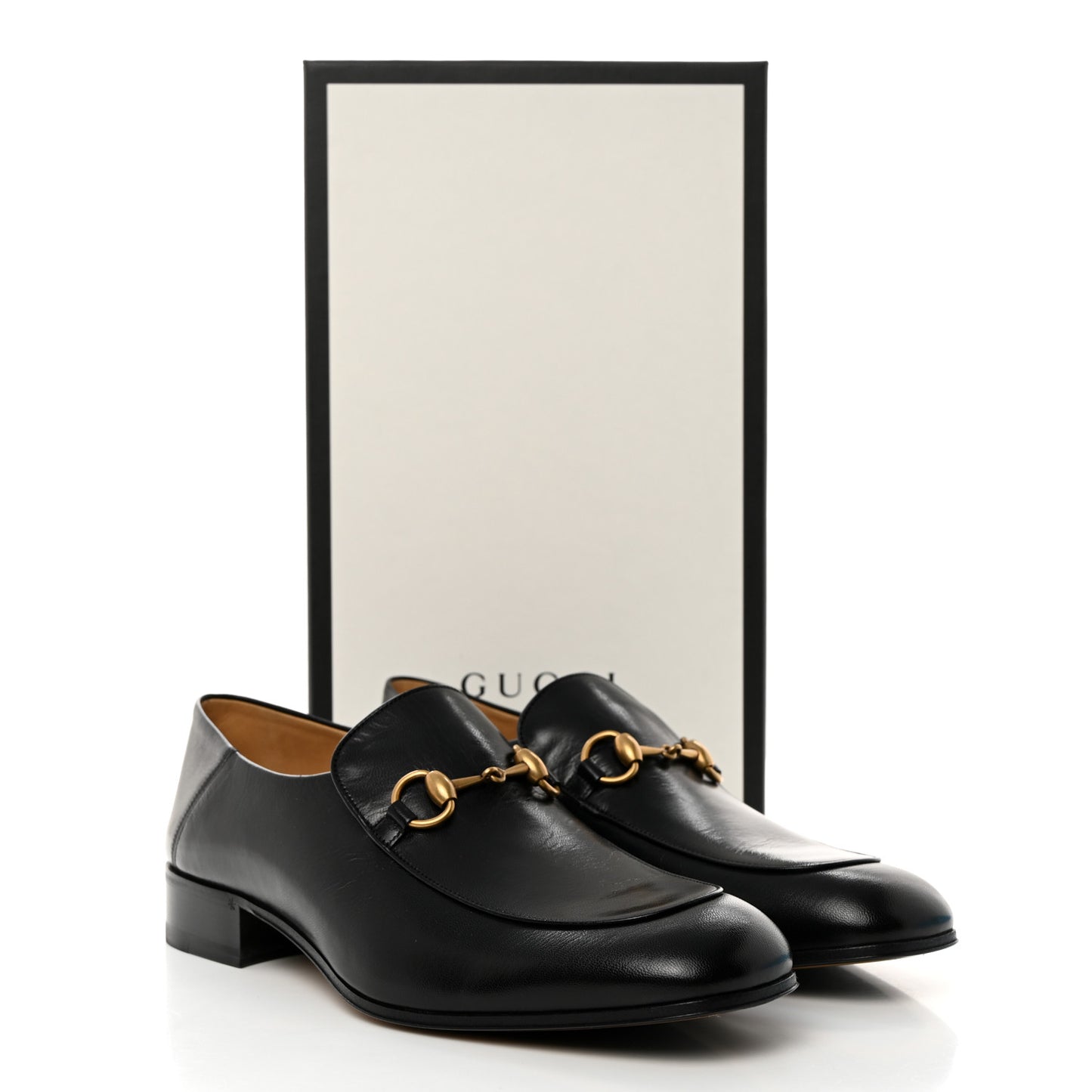Goatskin Mens Horsebit Loafers 9.5 Black