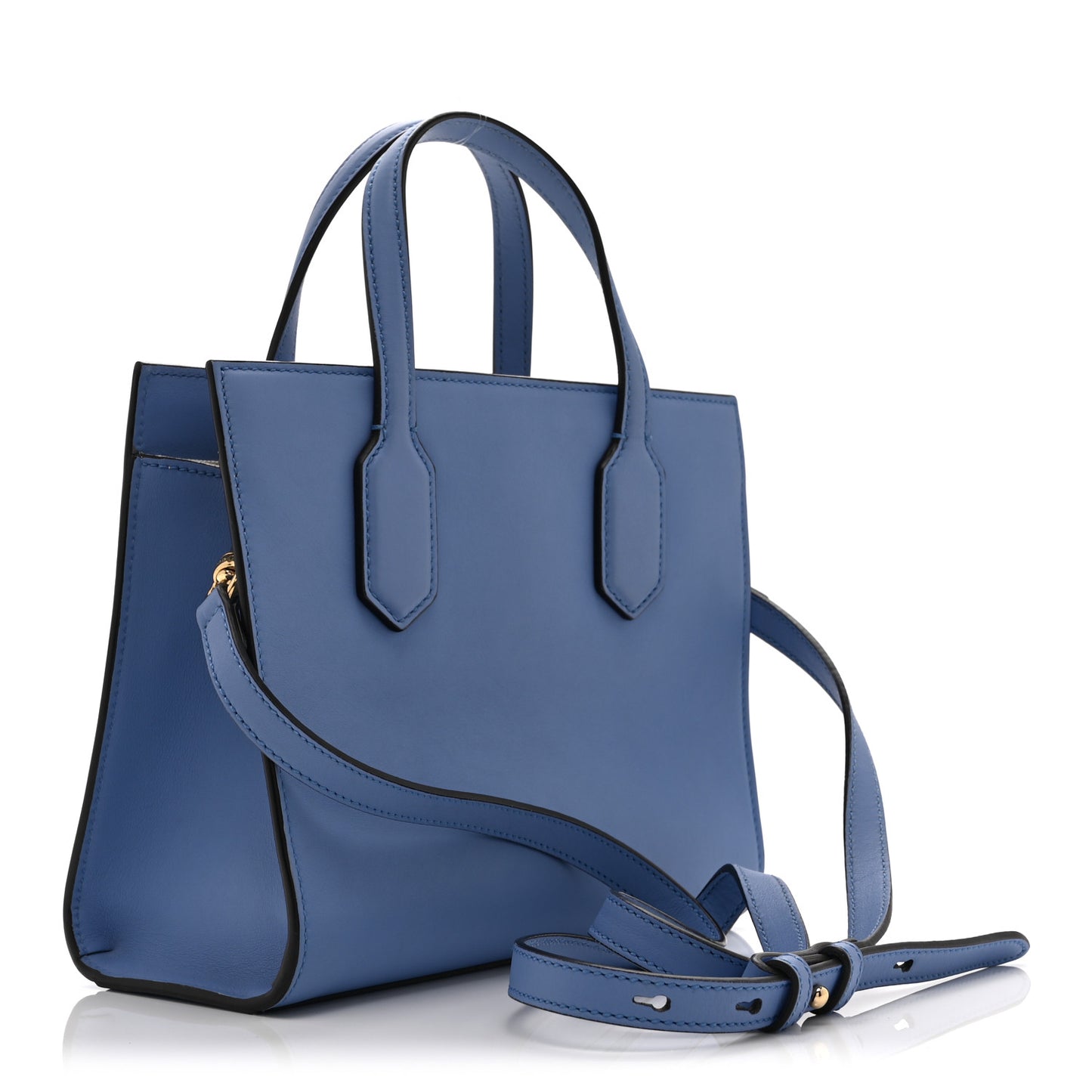 Calfskin Marmont Ribbon Top Handle Bag Blue
