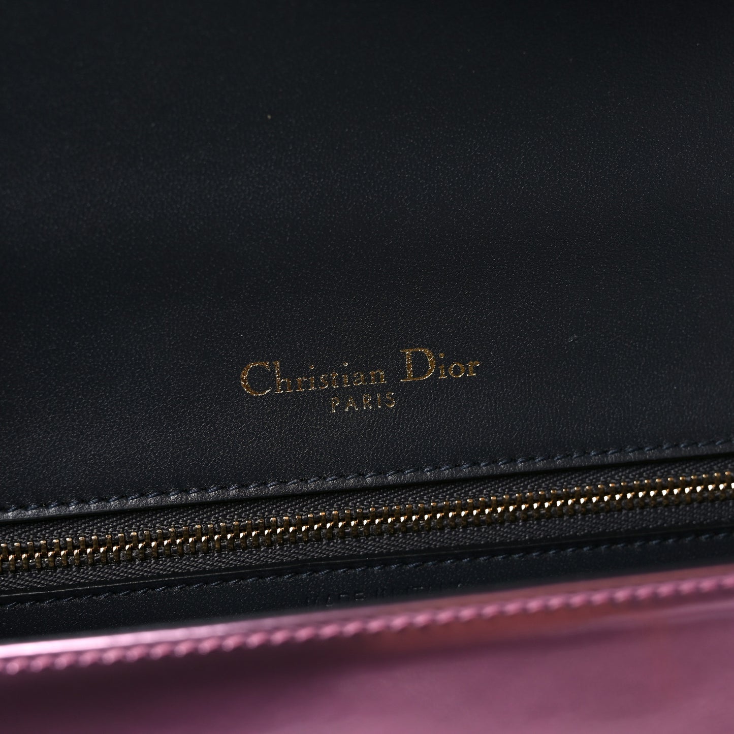 Metallic Patent Micro-Cannage Medium Diorama Flap Bag Pink