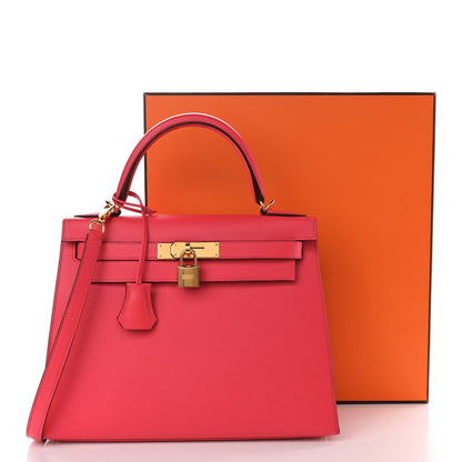 Hermes Epsom Kelly Sellier 28 Rose Extreme 11 of 11