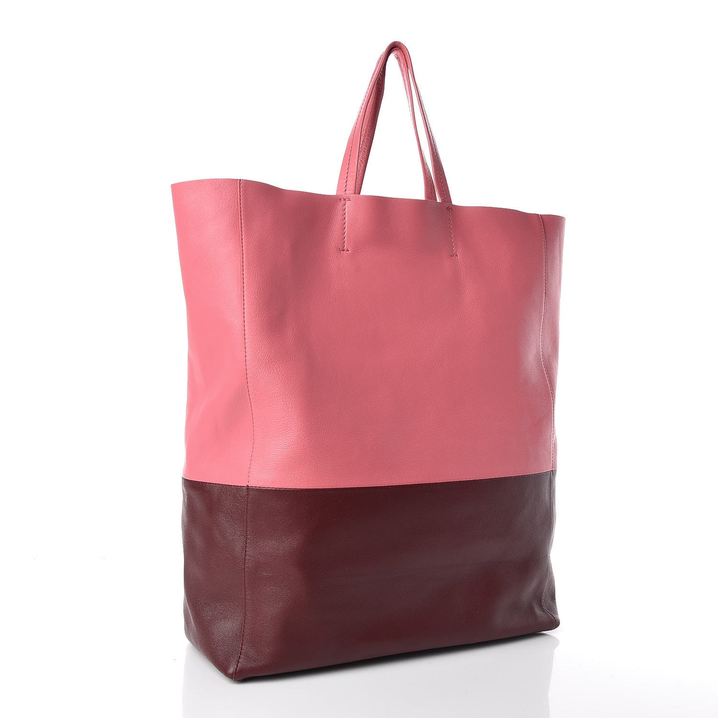 Lambskin Vertical Bi-Cabas Pink Rust