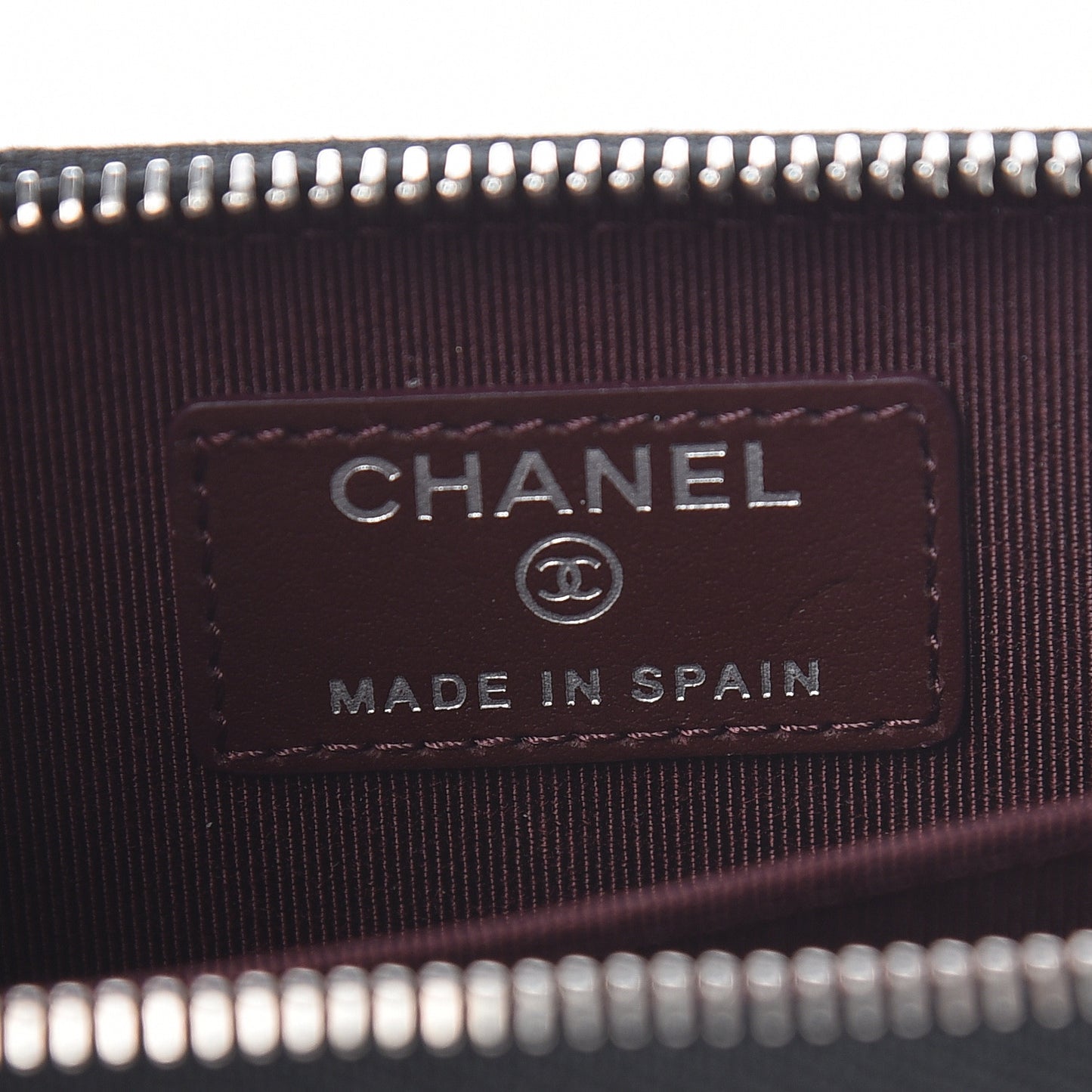Caviar Quilted Zip Coin Purse Black