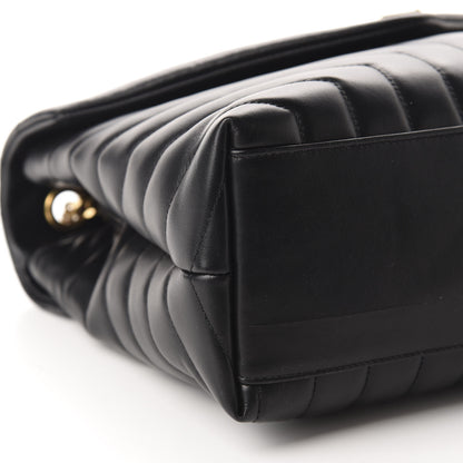 Saint Laurent Calfskin Y Quilted Monogram Medium Loulou Chain Satchel Black 6 of 12