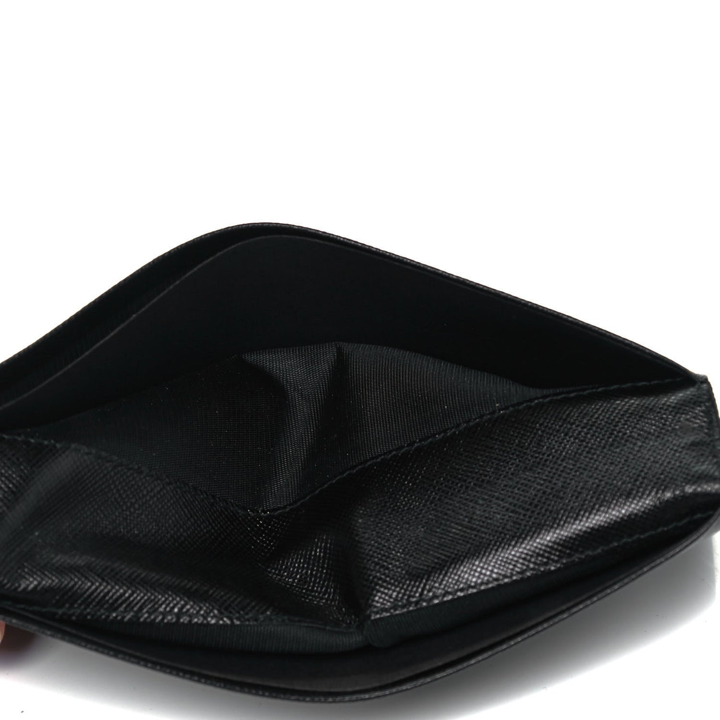 Nylon Saffiano Checkbook Cover Black