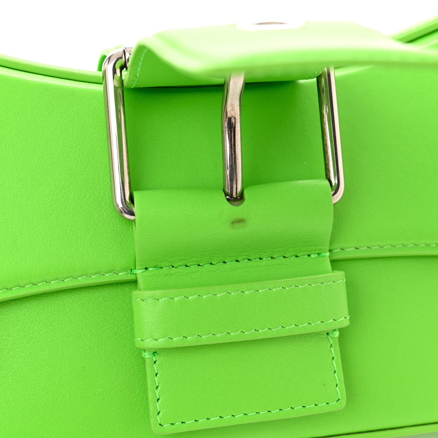 Smooth Calfskin Small Lindsay Shoulder Bag Acid Green