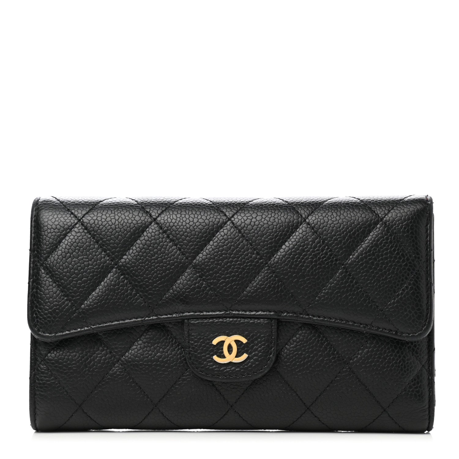 Chanel Caviar Quilted Large Flap Wallet Black 1 of 11
