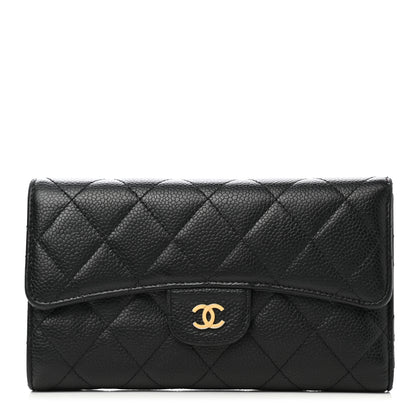 Chanel Caviar Quilted Large Flap Wallet Black 1 of 11