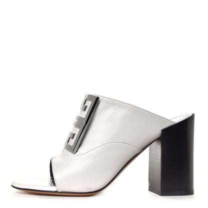 Givenchy Grained Goatskin 4G Logo Mules 36 White 1 of 6
