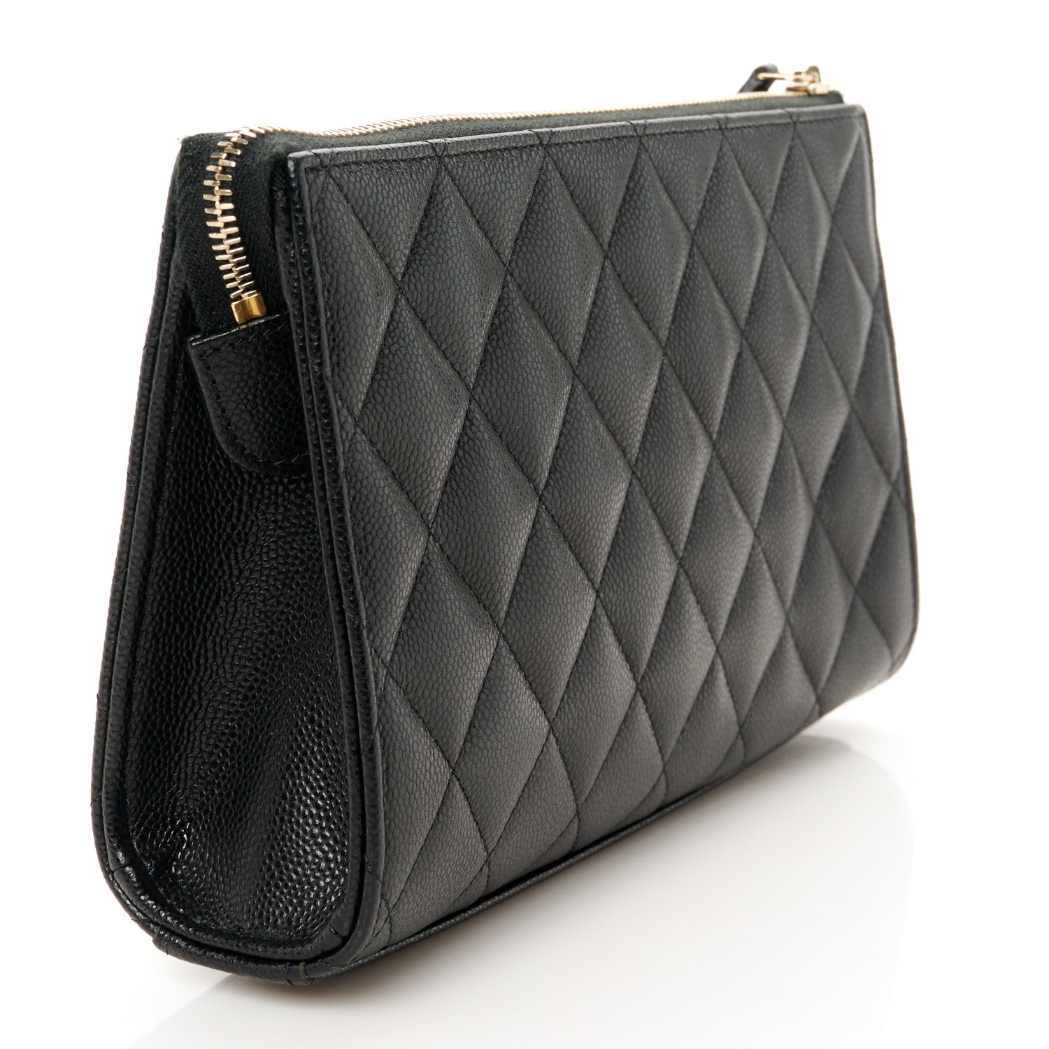 Chanel Caviar Quilted Classic Small Zipped Pouch Black 3 of 8