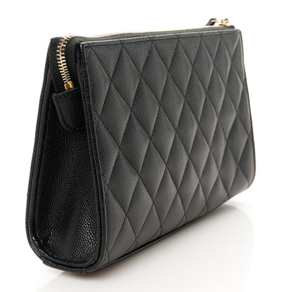 Chanel Caviar Quilted Classic Small Zipped Pouch Black 3 of 8
