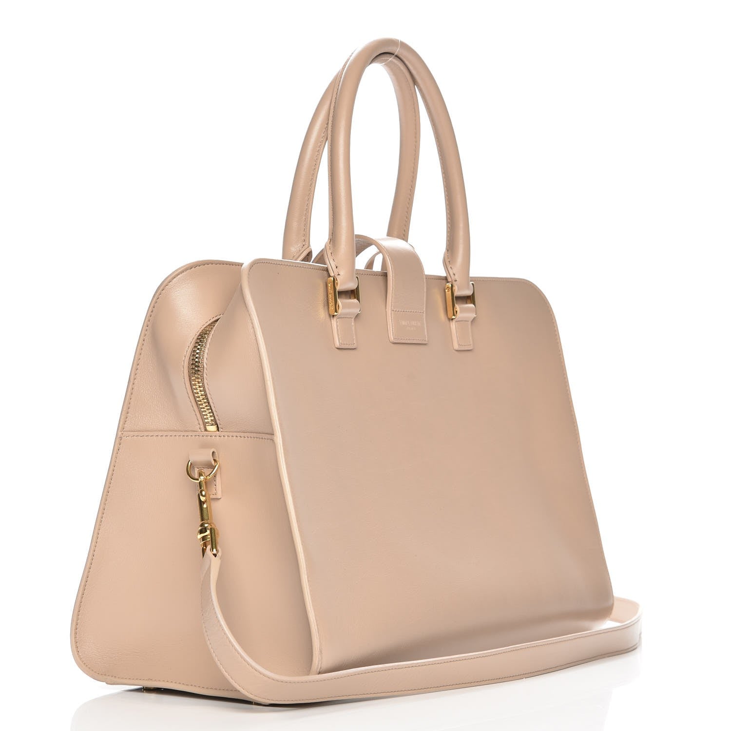 Saint Laurent Smooth Calfskin Medium Monogram Cabas Beige 4 of 9