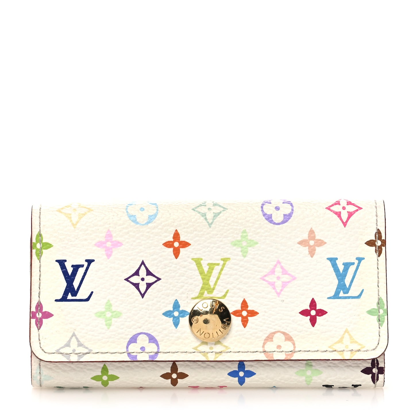 Monogram Multicolor Multicles 4 Key Holder White Litchi