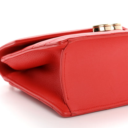 Chanel Calfskin Quilted Chevron Small Envelope Flap Red 10 of 10