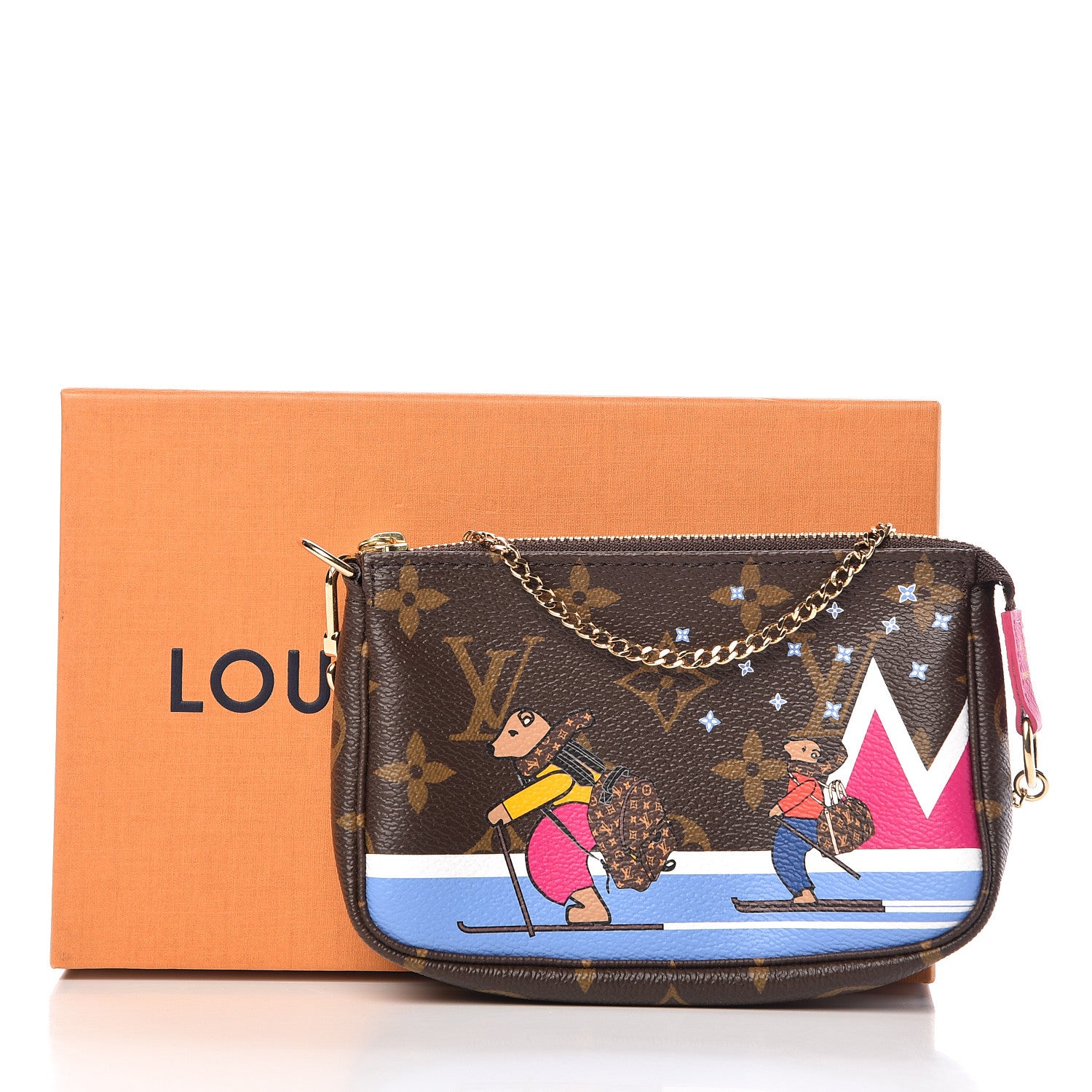 Louis Vuitton Monogram 2018 Christmas Animation Mini Bears Pochette Accessories 8 of 8