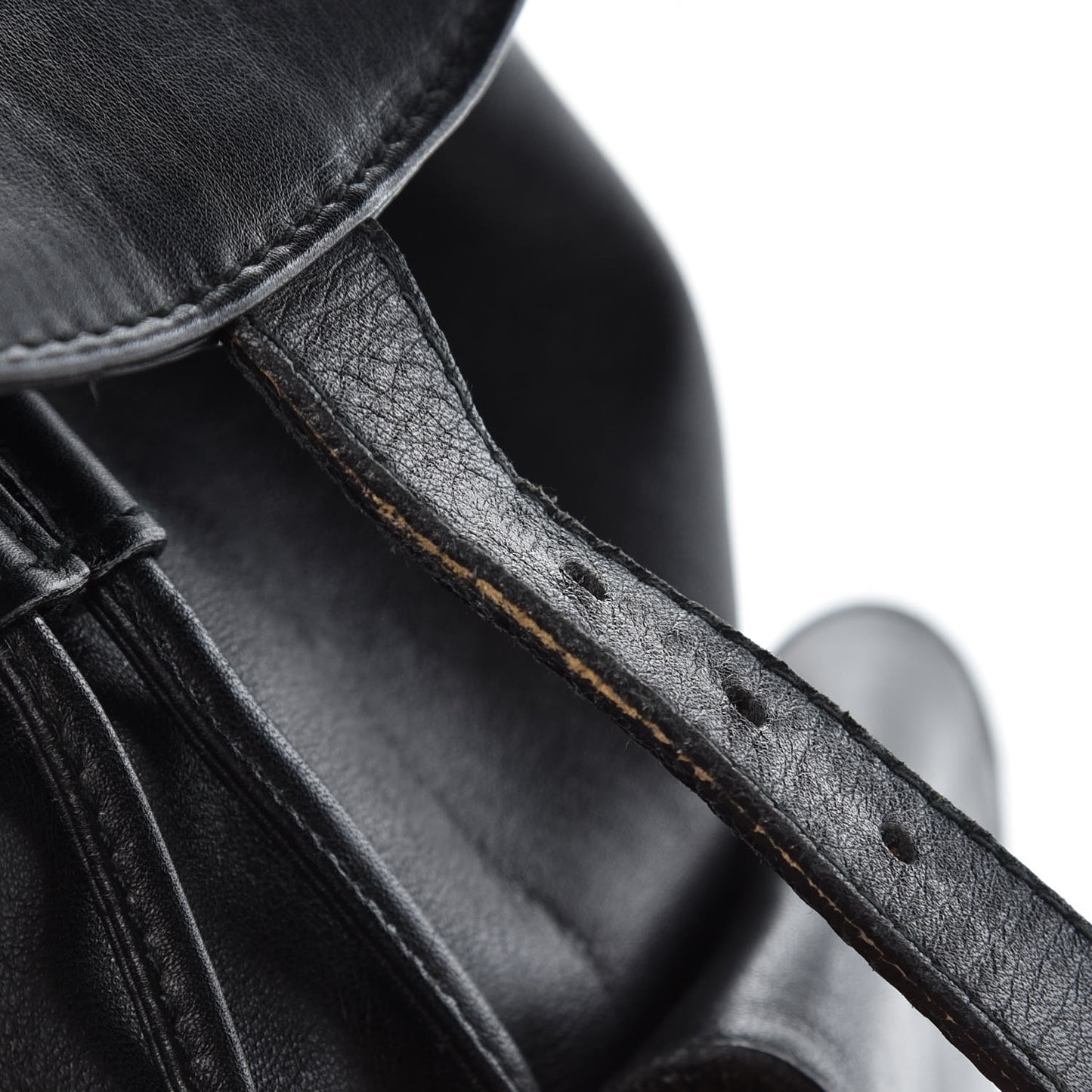 Calfskin Bamboo Backpack Black