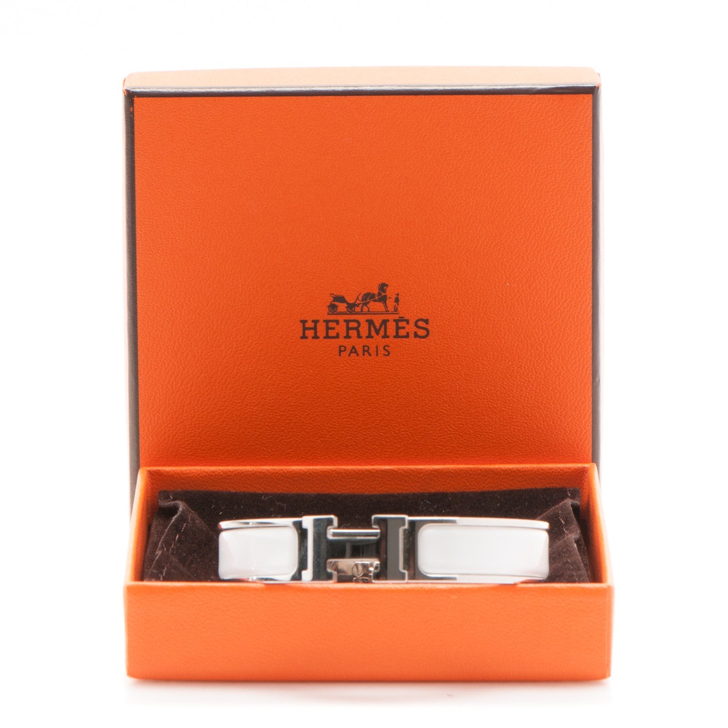 Hermes Enamel Narrow Clic Clac H Bracelet PM White 7 of 7