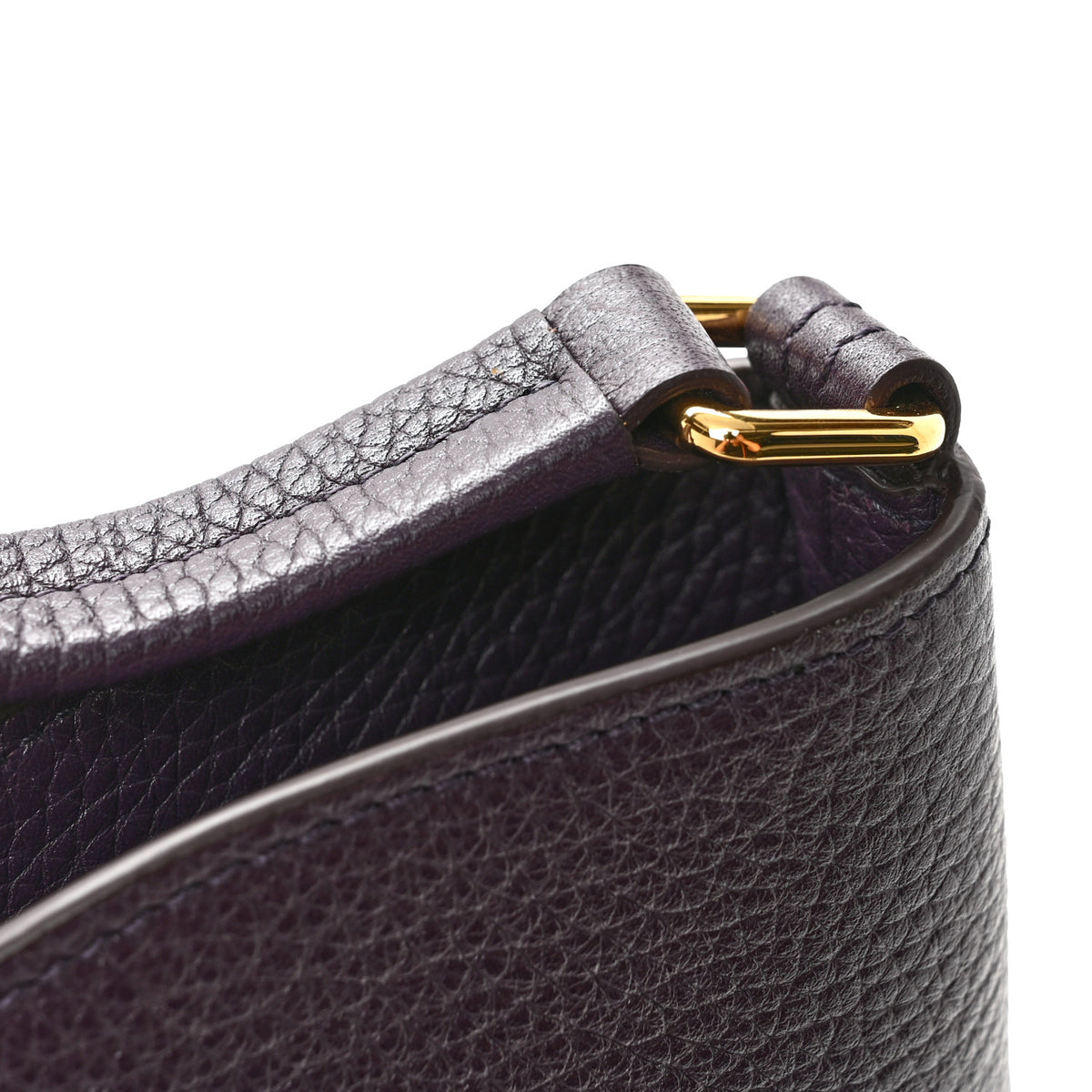 Tom Ford Pebbled Calfskin Small Alix Padlock Zip Hobo Bag Wine 12 of 12