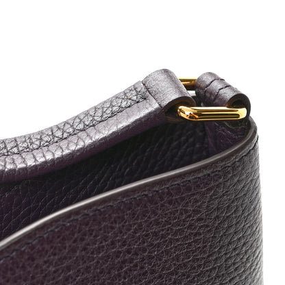 Tom Ford Pebbled Calfskin Small Alix Padlock Zip Hobo Bag Wine 12 of 12