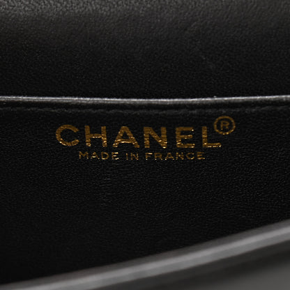 Chanel Tweed Jersey Lambskin Camellia Flap Chocolate Bar Pearl Chain Flap Black Beige 6 of 12