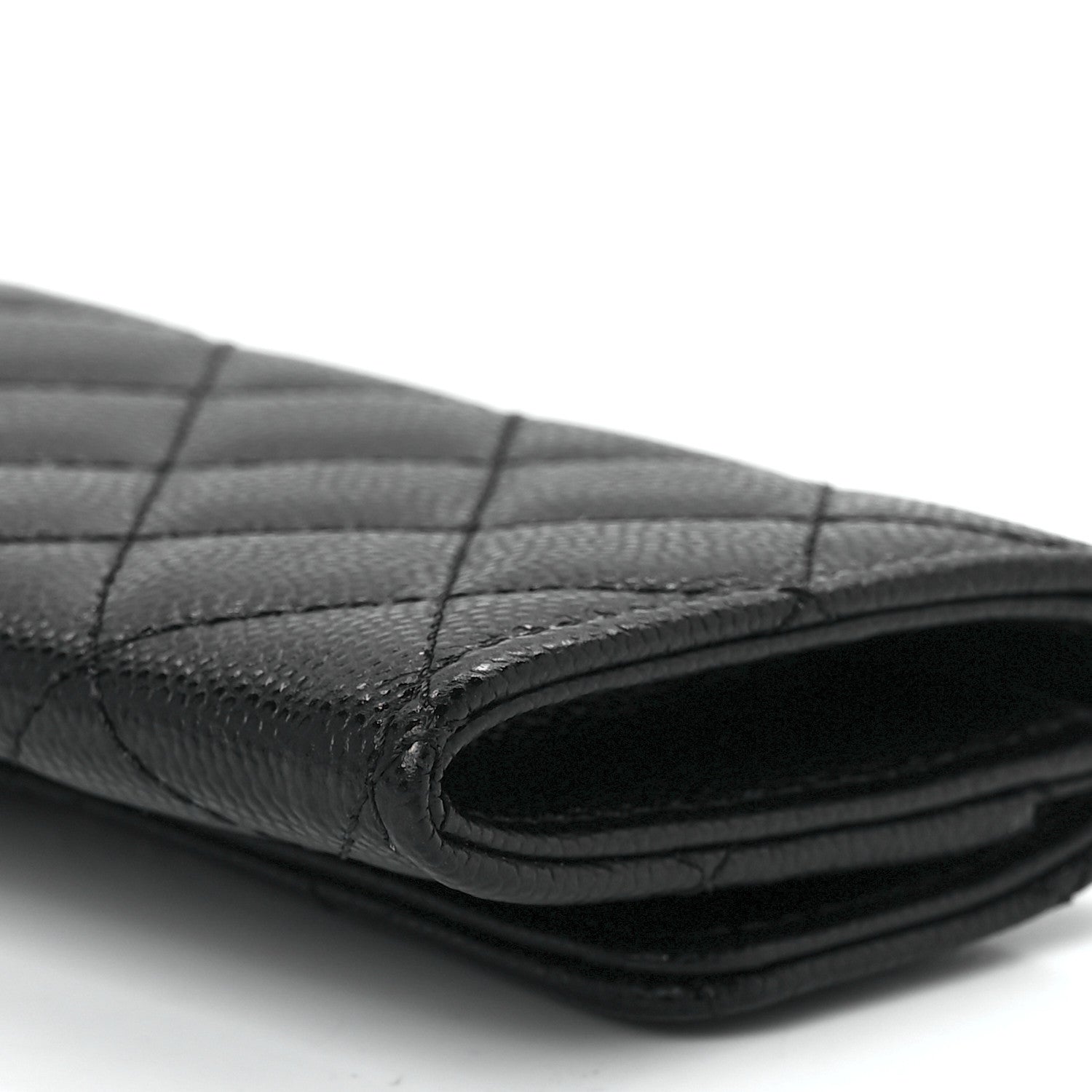 Chanel Caviar Quilted Crystal CC Flap Card Holder Black 12 of 13