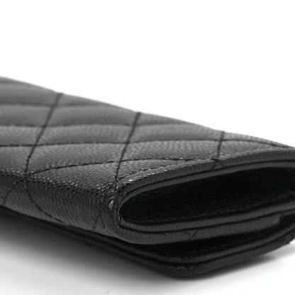 Chanel Caviar Quilted Crystal CC Flap Card Holder Black 12 of 13