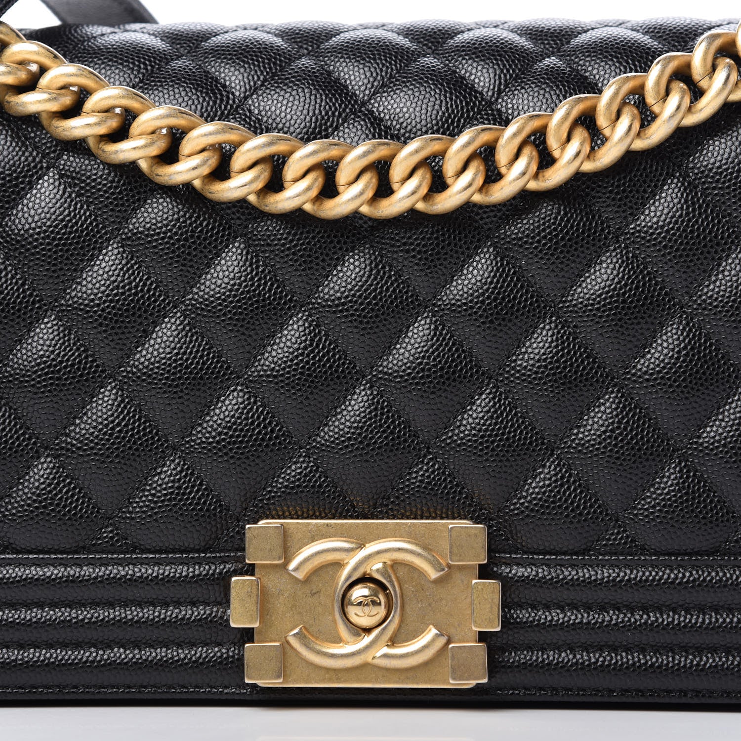 Chanel Caviar Quilted Medium Boy Flap Black 10 of 10