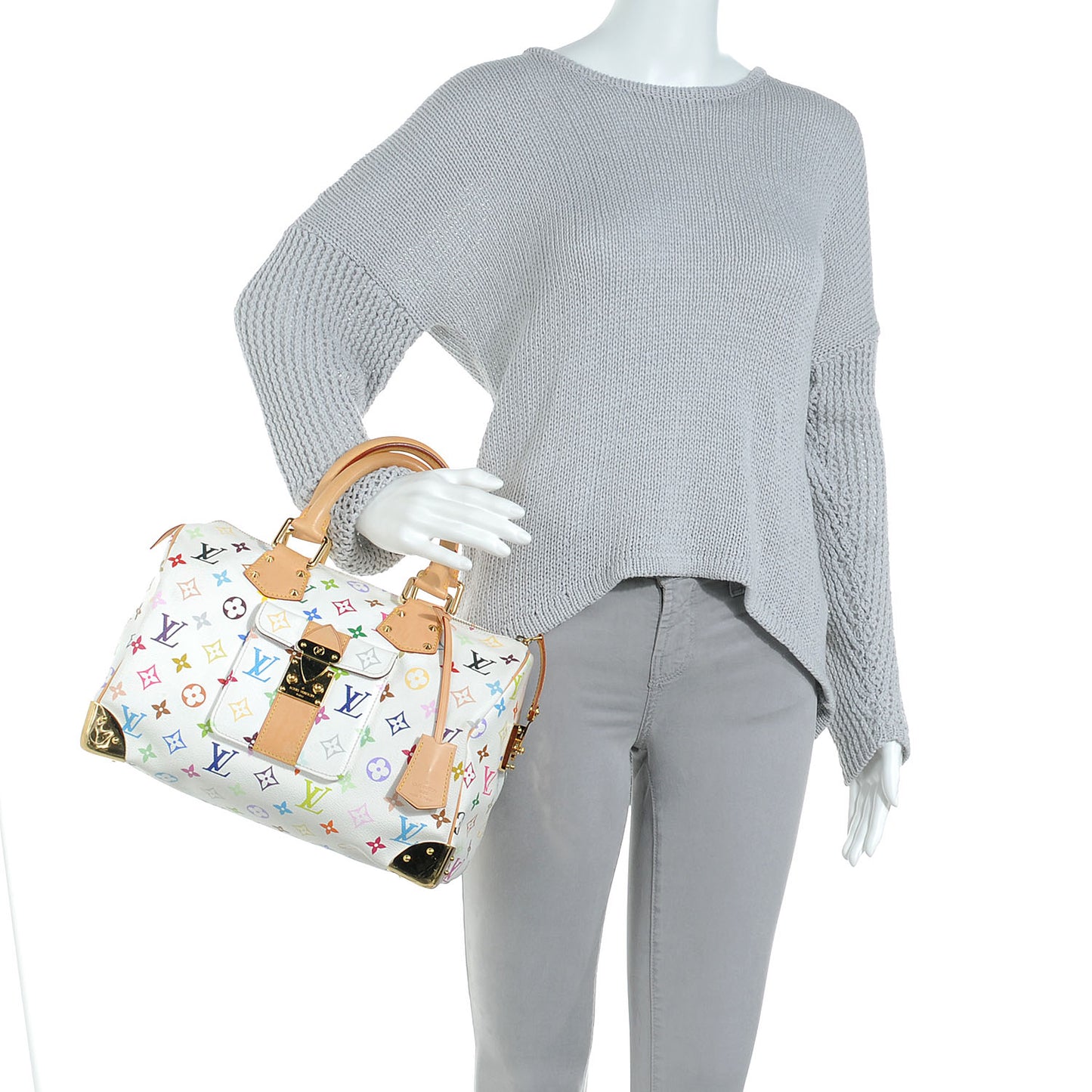 Monogram Multicolor Speedy 30 White