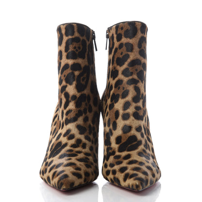 Christian Louboutin Pony Hair Leopard Print So Kate Booty 85 Ankle Boots 37 2 of 8