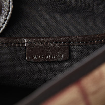 Burberry Haymarket Check Small Northfield Tote Chocolate 6 of 12