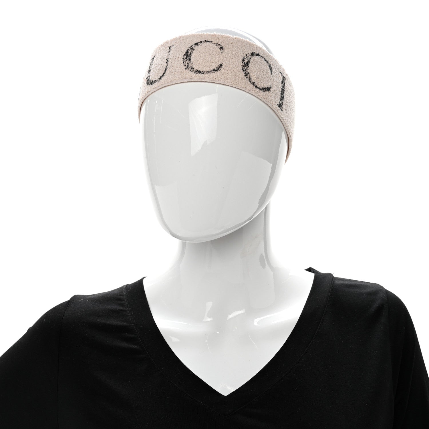 Gucci Cotton Elastic Gucci Logo Headband White 2 of 5