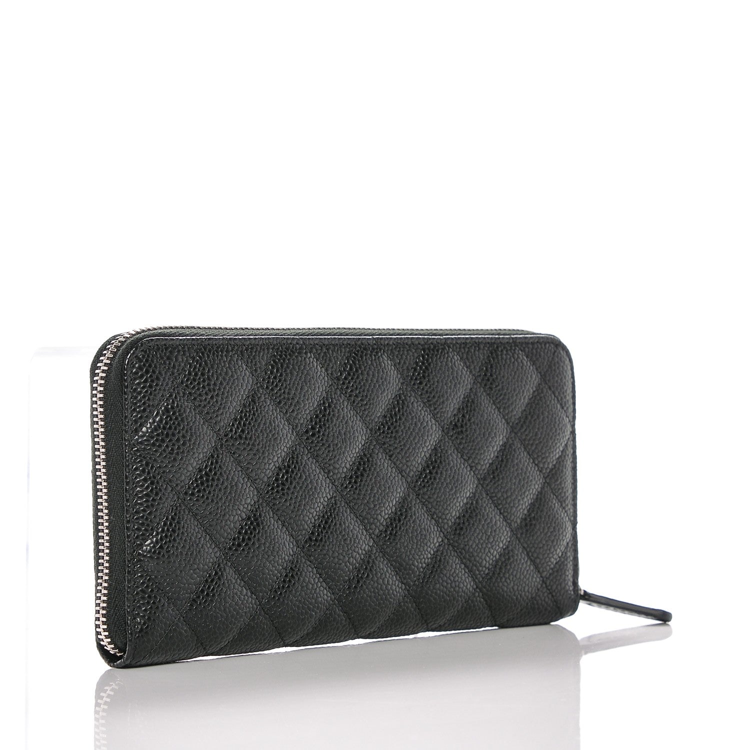 Chanel Caviar Quilted Large Gusset Zip Around Wallet Black 3 of 8
