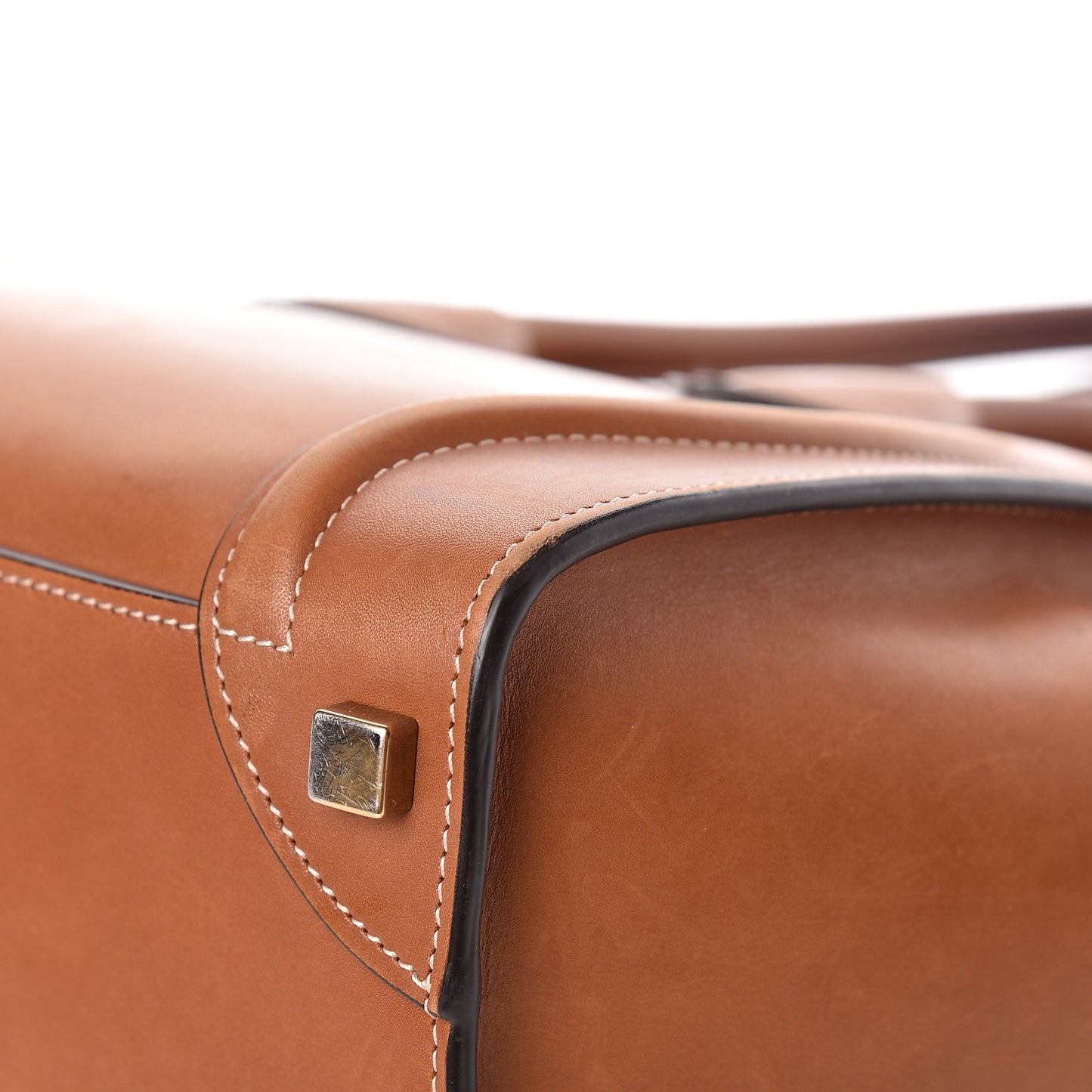 Natural Calfskin Micro Luggage Tan