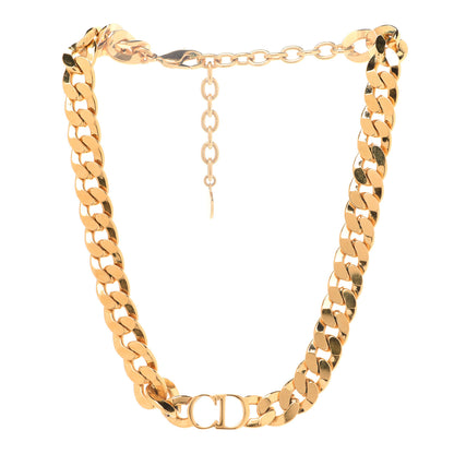 Christian Dior Metal CD Choker Necklace Gold 3 of 8