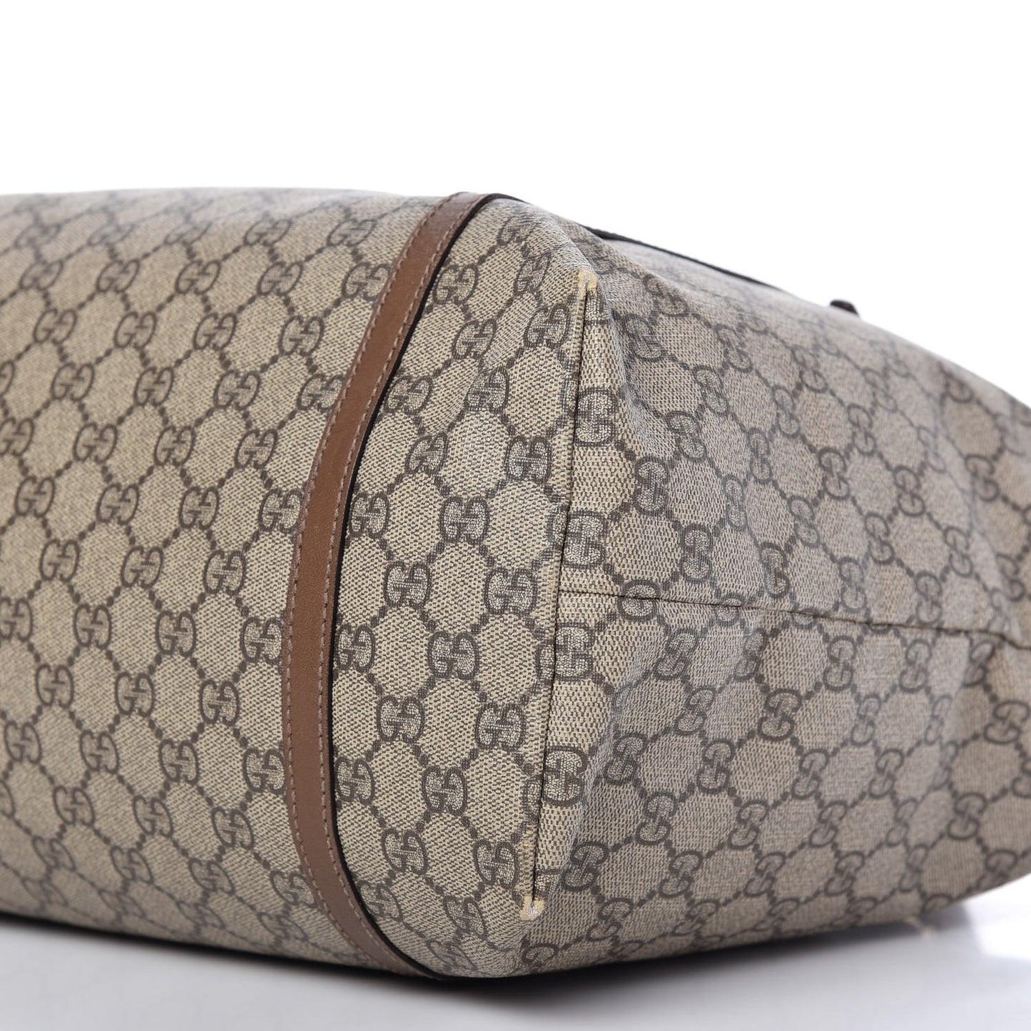 GG Supreme Monogram Medium Nice Tote Brown