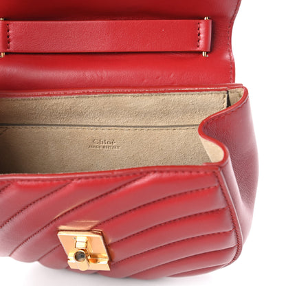 Chloe Calfskin Quilted Mini Drew Bijou Shoulder Bag Dahlia Red 8 of 10
