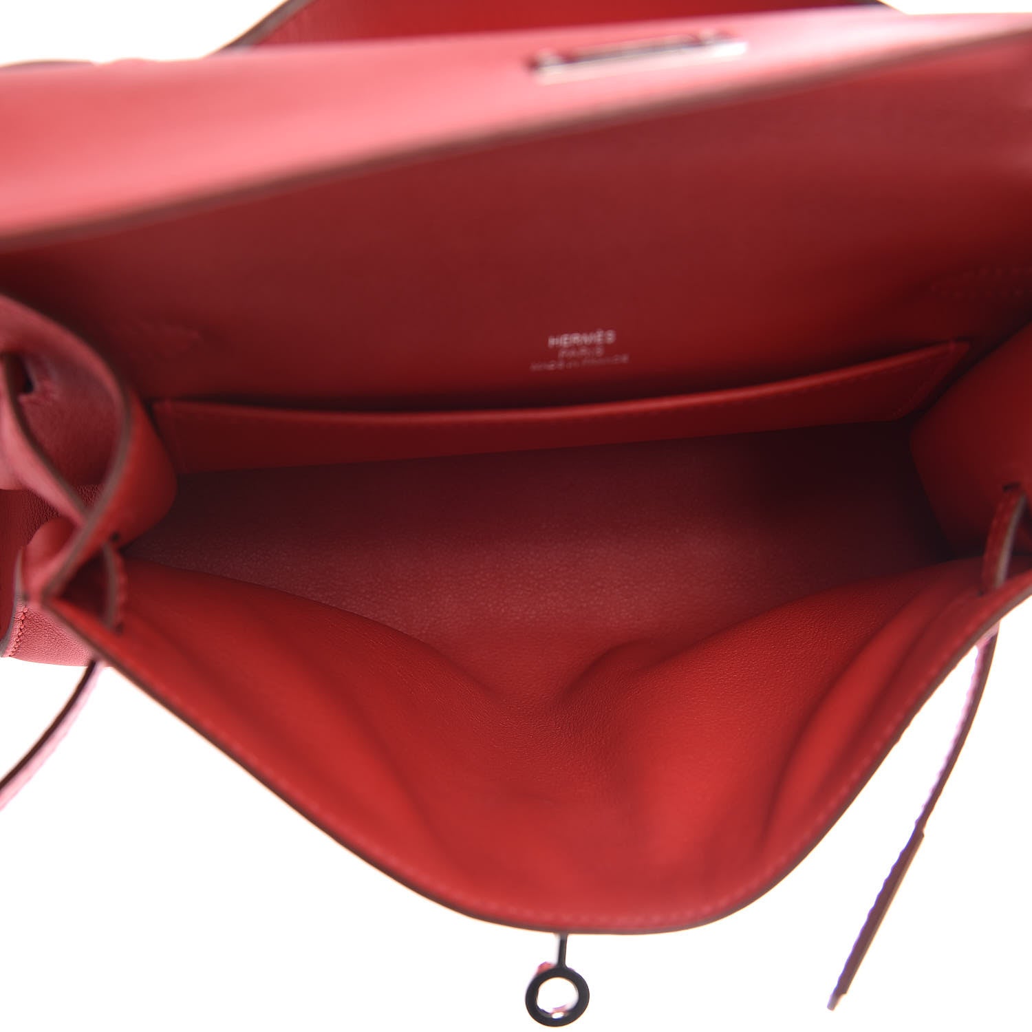 Hermes Swift Kelly Pochette Clutch Vermillion 7 of 11