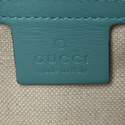 Gucci Boarded Plutone Calfskin Small Horsebit 1955 Top Handle Bag Dusty Azure 6 of 10