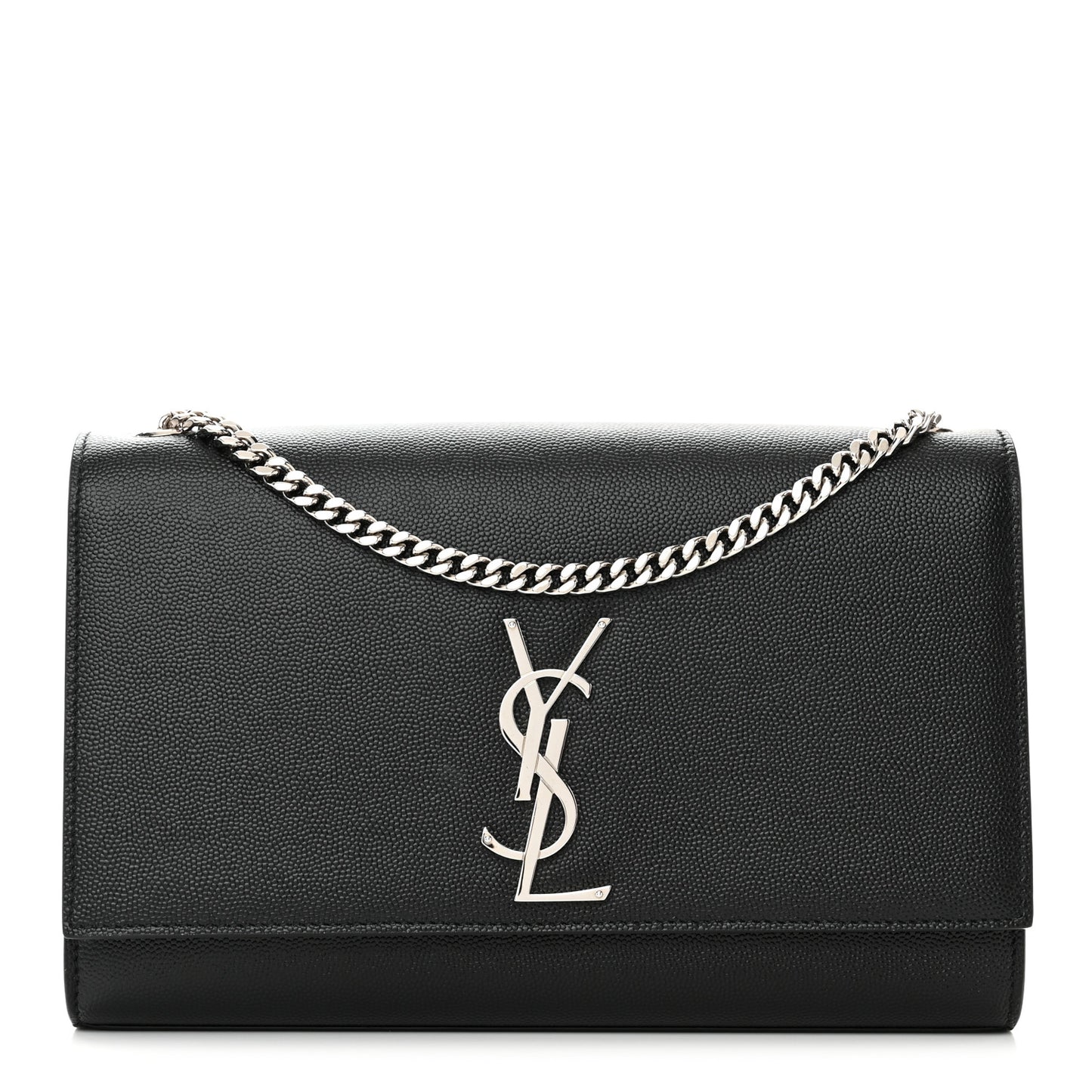 Grain De Poudre Medium Classic Monogram Kate Satchel Black