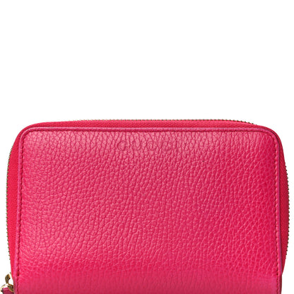 Gucci Pebbled Calfskin Zip Around Wallet Pink 7 of 20