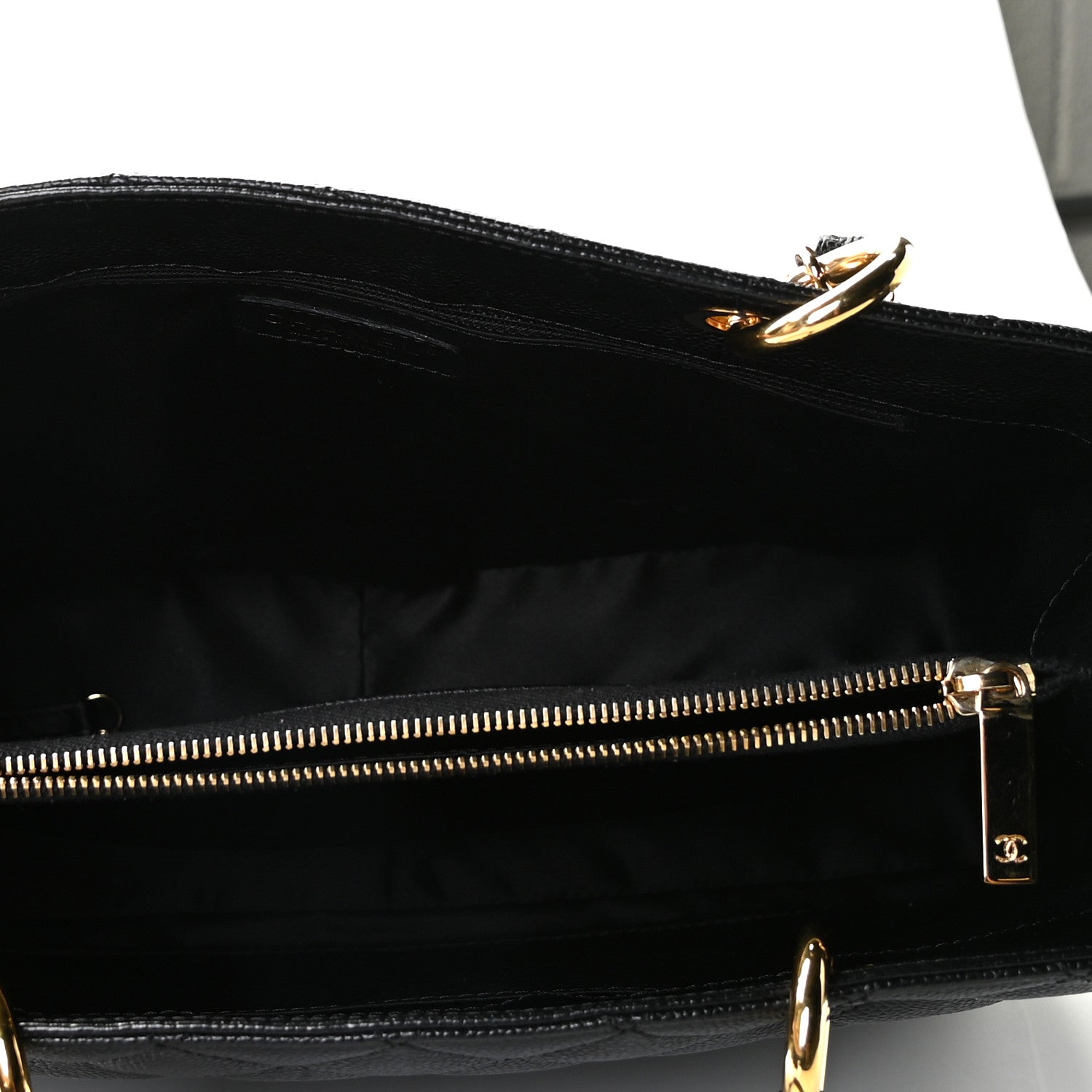 Chanel Caviar Quilted Grand Shopping Tote GST Black 7 of 10