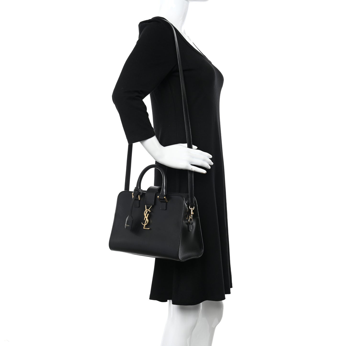 Calfskin Monogram Baby Cabas Black