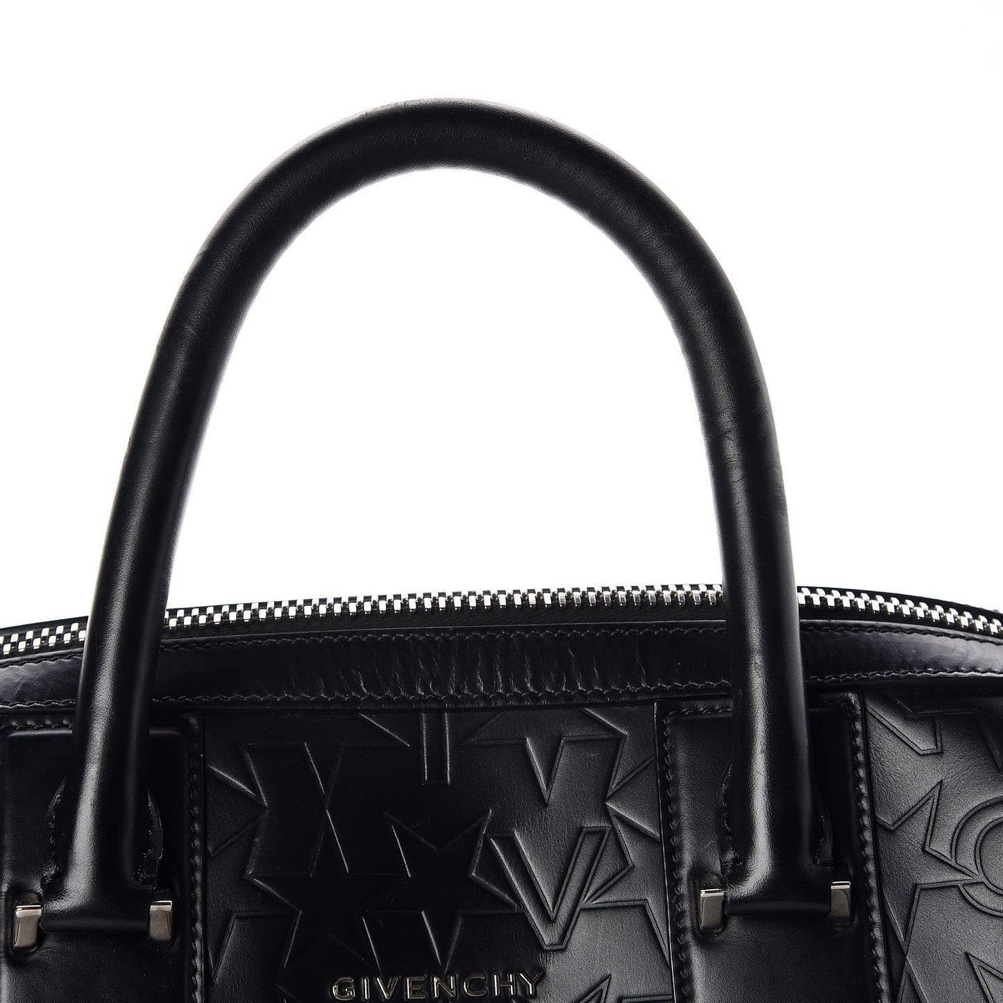 Calfskin Star Embossed Medium Lucrezia Black